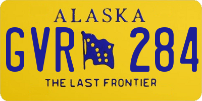 AK license plate GVR284