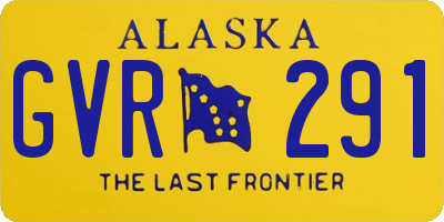 AK license plate GVR291