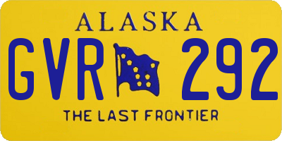 AK license plate GVR292