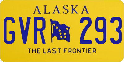 AK license plate GVR293