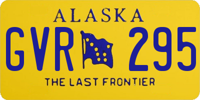 AK license plate GVR295