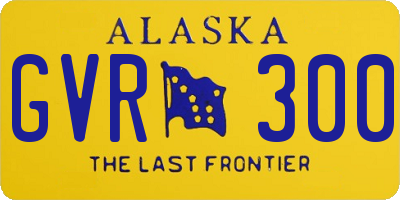 AK license plate GVR300