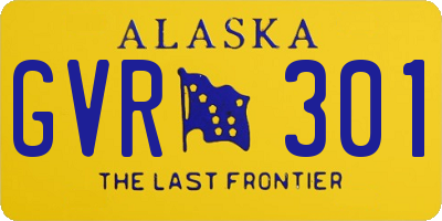 AK license plate GVR301