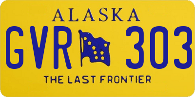 AK license plate GVR303