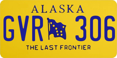 AK license plate GVR306