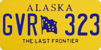 AK license plate GVR323