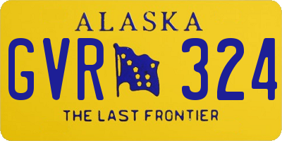 AK license plate GVR324