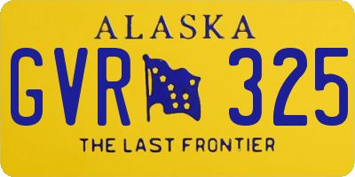 AK license plate GVR325