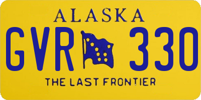 AK license plate GVR330