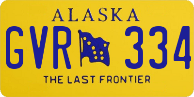 AK license plate GVR334