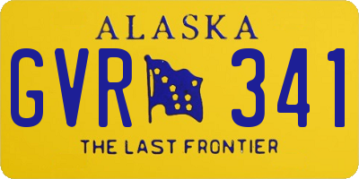 AK license plate GVR341