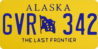 AK license plate GVR342