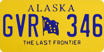 AK license plate GVR346