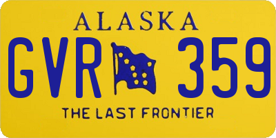 AK license plate GVR359