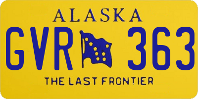 AK license plate GVR363