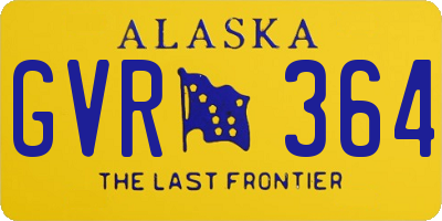 AK license plate GVR364