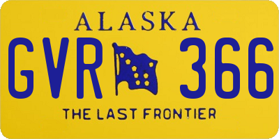 AK license plate GVR366