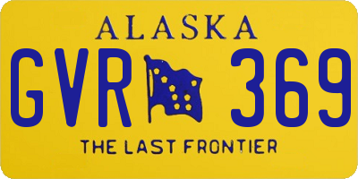 AK license plate GVR369