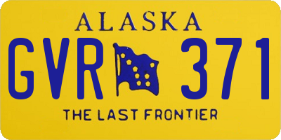 AK license plate GVR371