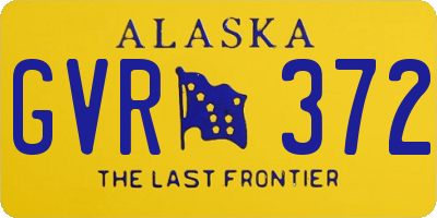 AK license plate GVR372