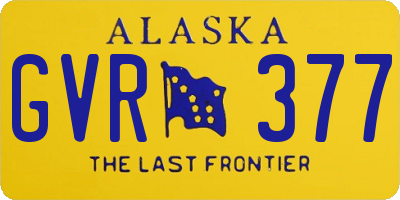 AK license plate GVR377