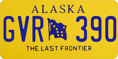 AK license plate GVR390