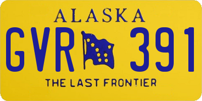 AK license plate GVR391