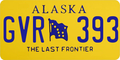 AK license plate GVR393