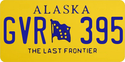 AK license plate GVR395