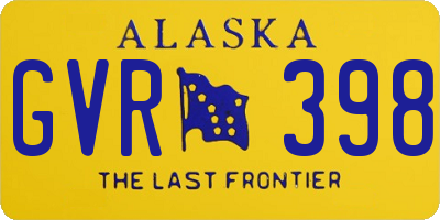 AK license plate GVR398