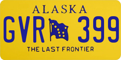 AK license plate GVR399