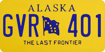 AK license plate GVR401