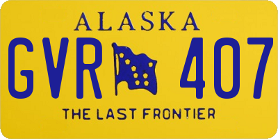 AK license plate GVR407