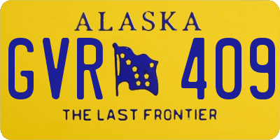 AK license plate GVR409