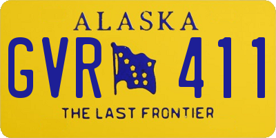 AK license plate GVR411