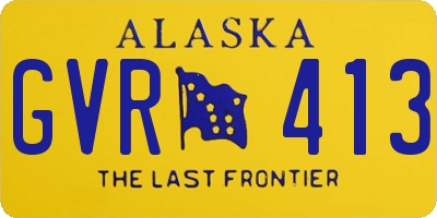 AK license plate GVR413