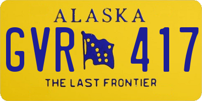AK license plate GVR417