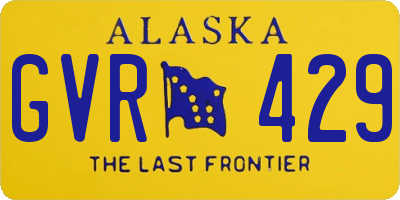AK license plate GVR429