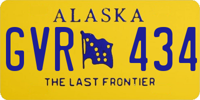 AK license plate GVR434