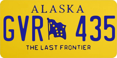 AK license plate GVR435