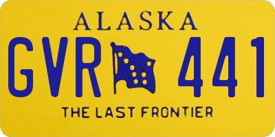 AK license plate GVR441