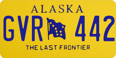 AK license plate GVR442