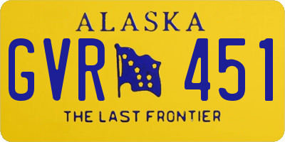 AK license plate GVR451