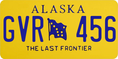 AK license plate GVR456