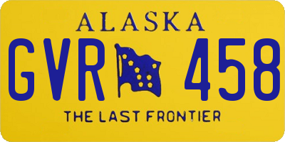 AK license plate GVR458