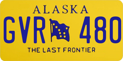 AK license plate GVR480