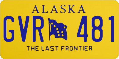 AK license plate GVR481