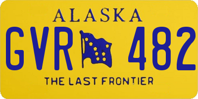 AK license plate GVR482
