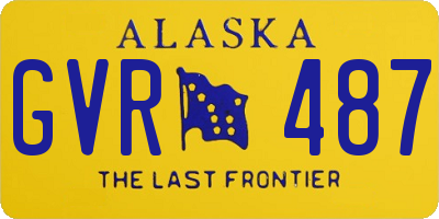 AK license plate GVR487