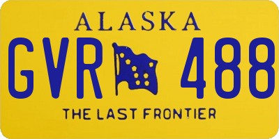 AK license plate GVR488